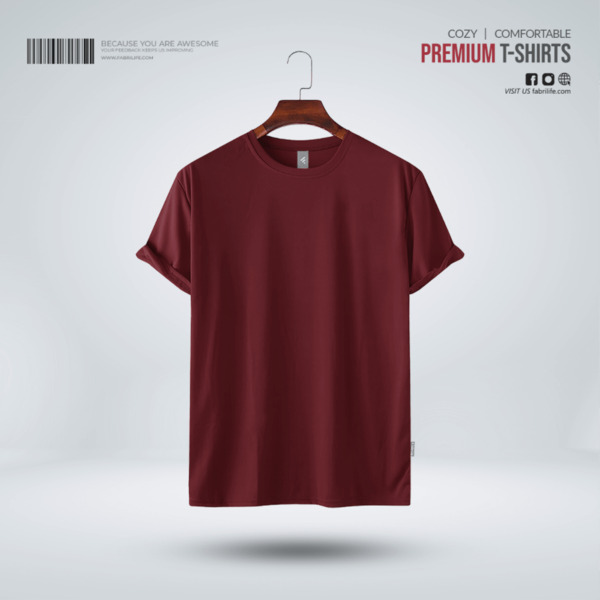 Mens Premium Blank T-shirt - Maroon