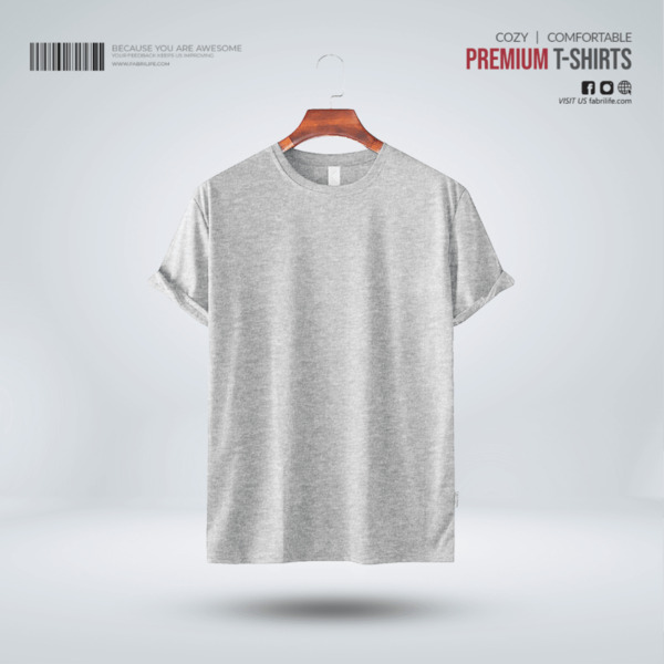 Mens Premium Blank T-shirt - Gray Melange