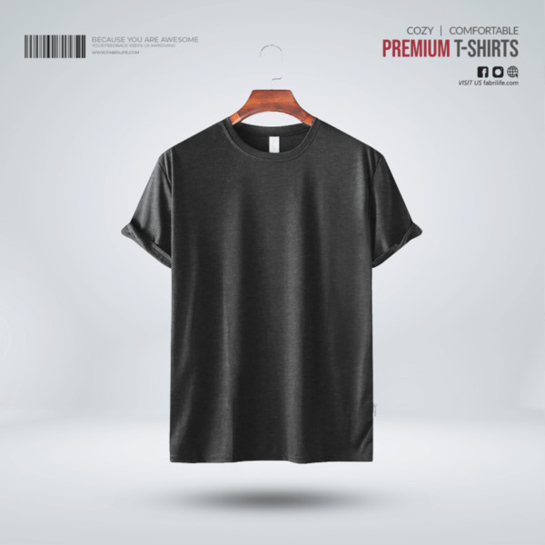 Mens Premium Blank T-shirt - Anthra-Melange