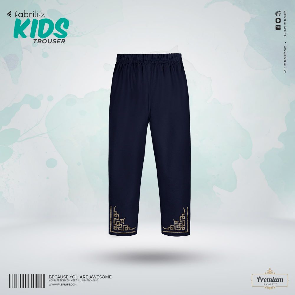 Premium Girls Trouser - Blue Gold