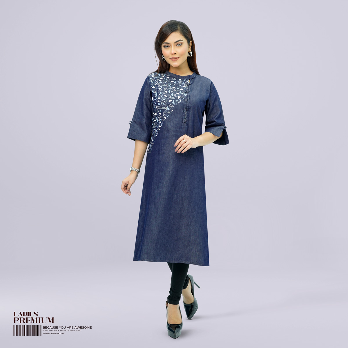 Teens Premium Kurti - Azure
