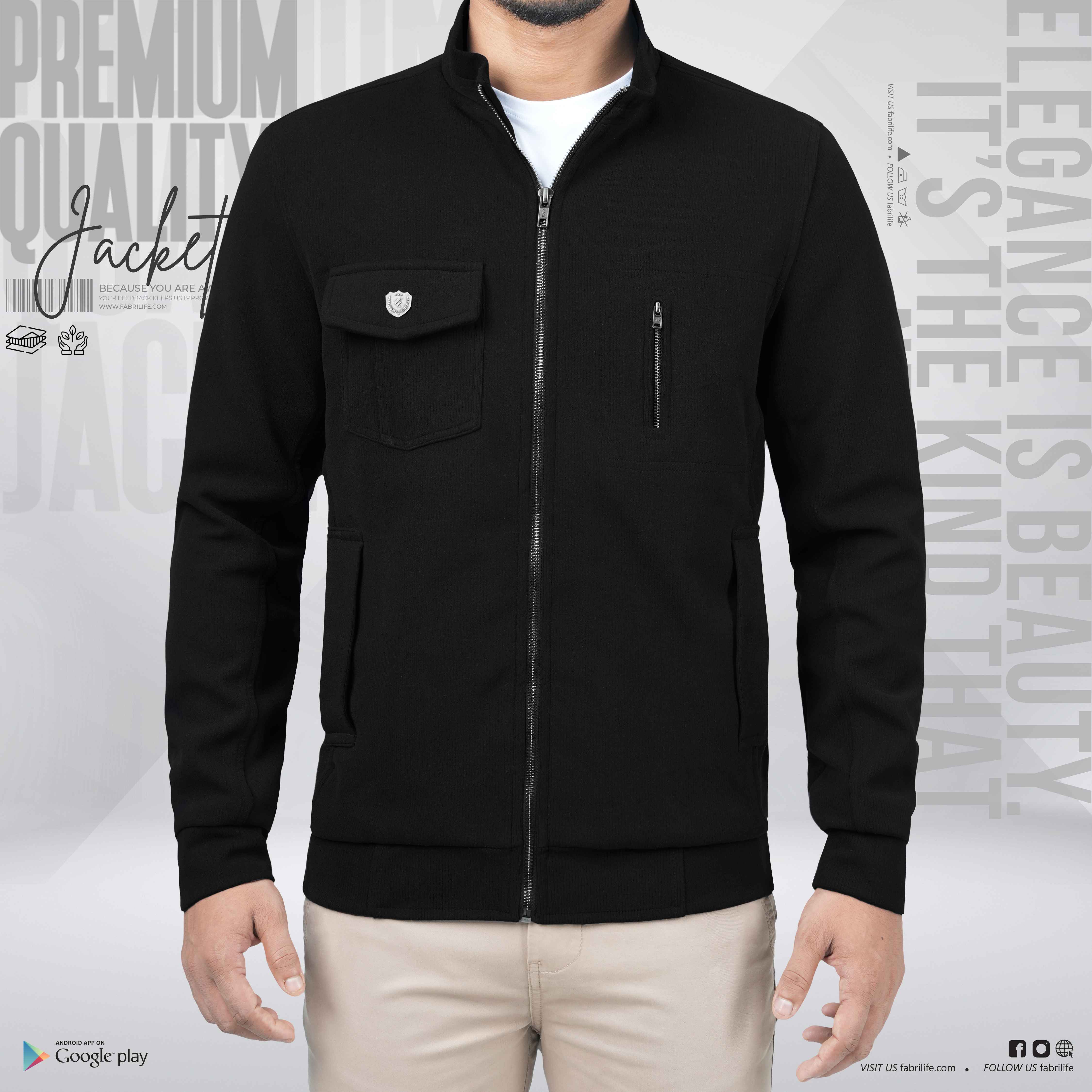 Mens Premium Jacket -  Black Velvet