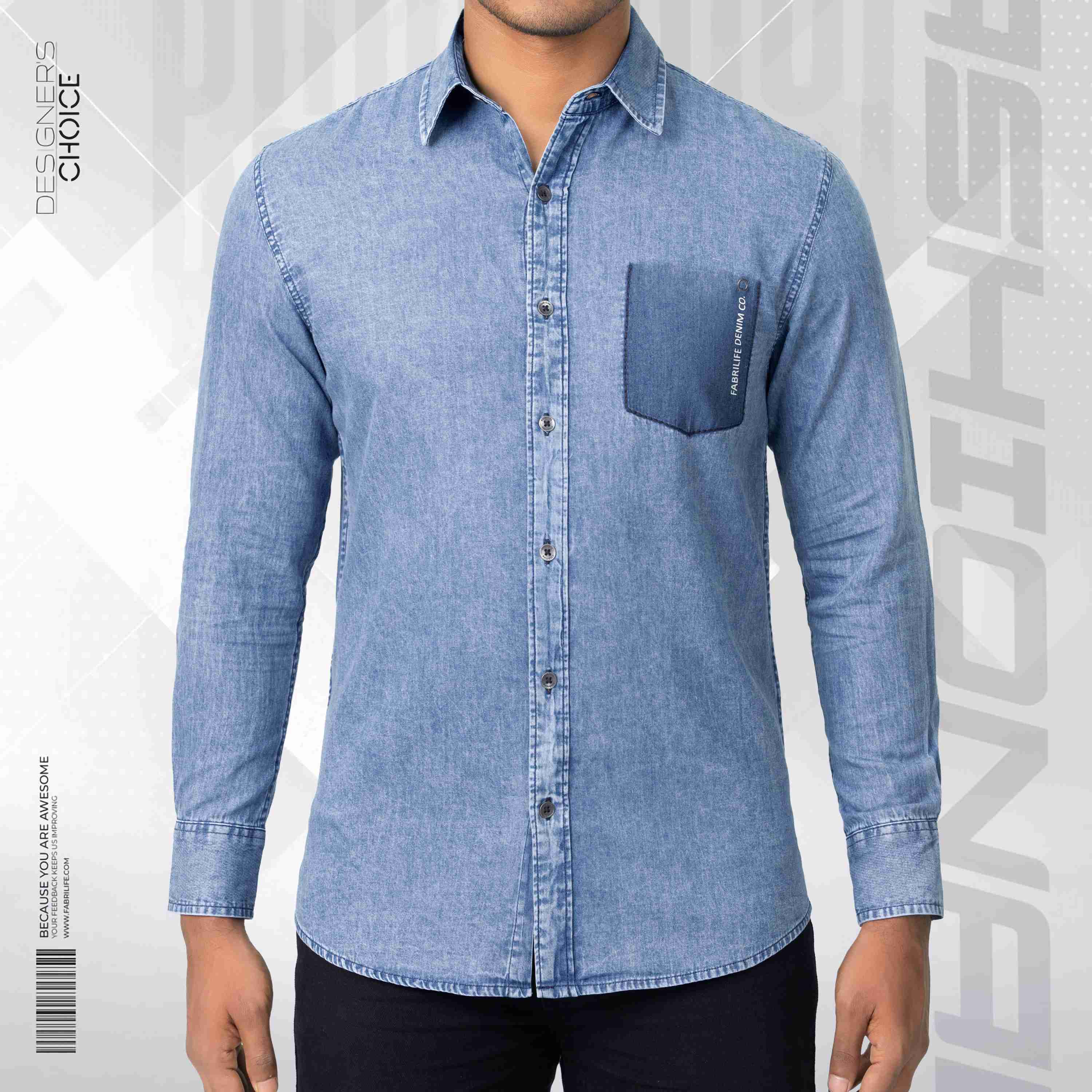 Mens Premium Casual Shirt - Aegean Blue
