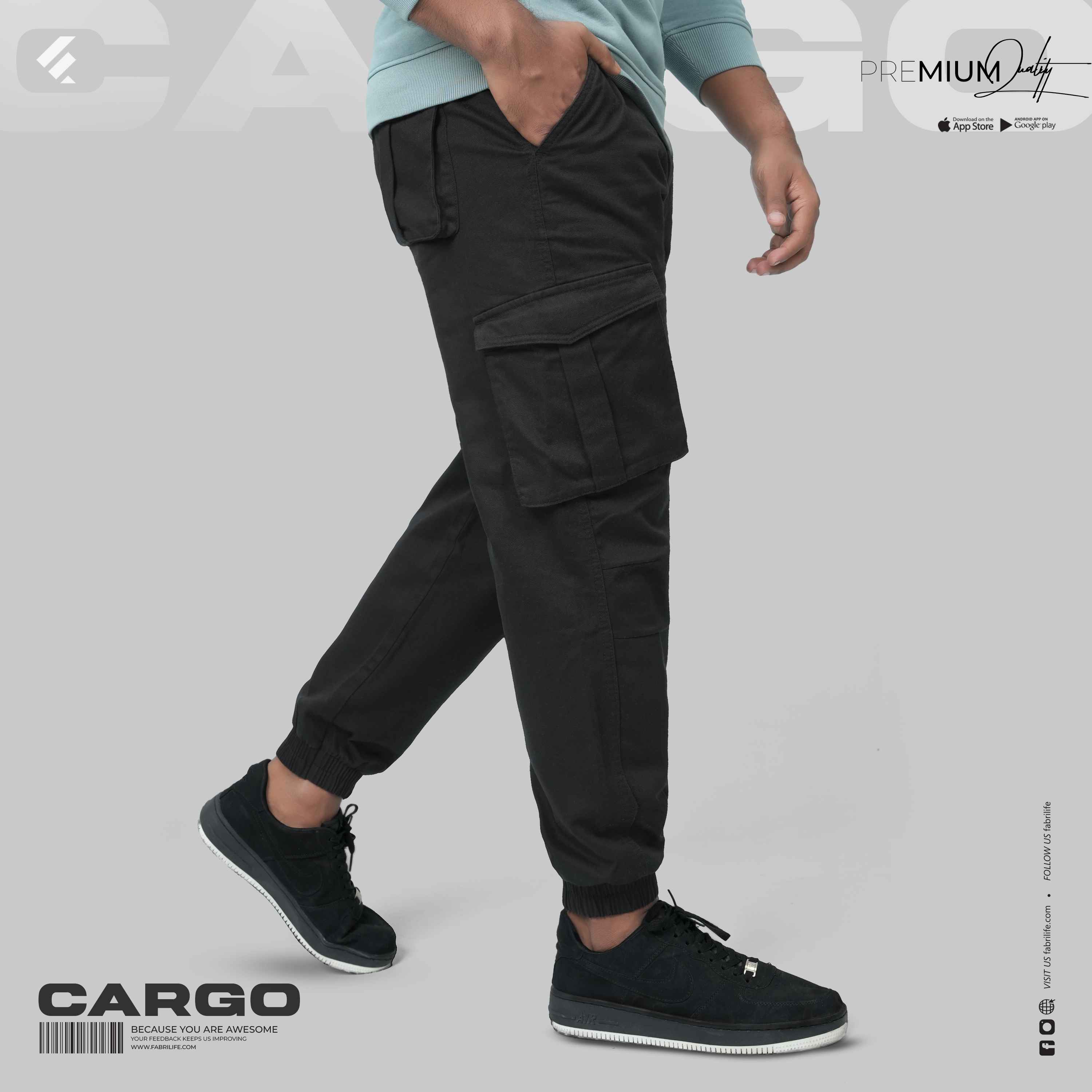 Mens Premium Joggers Cargo - Scottyard