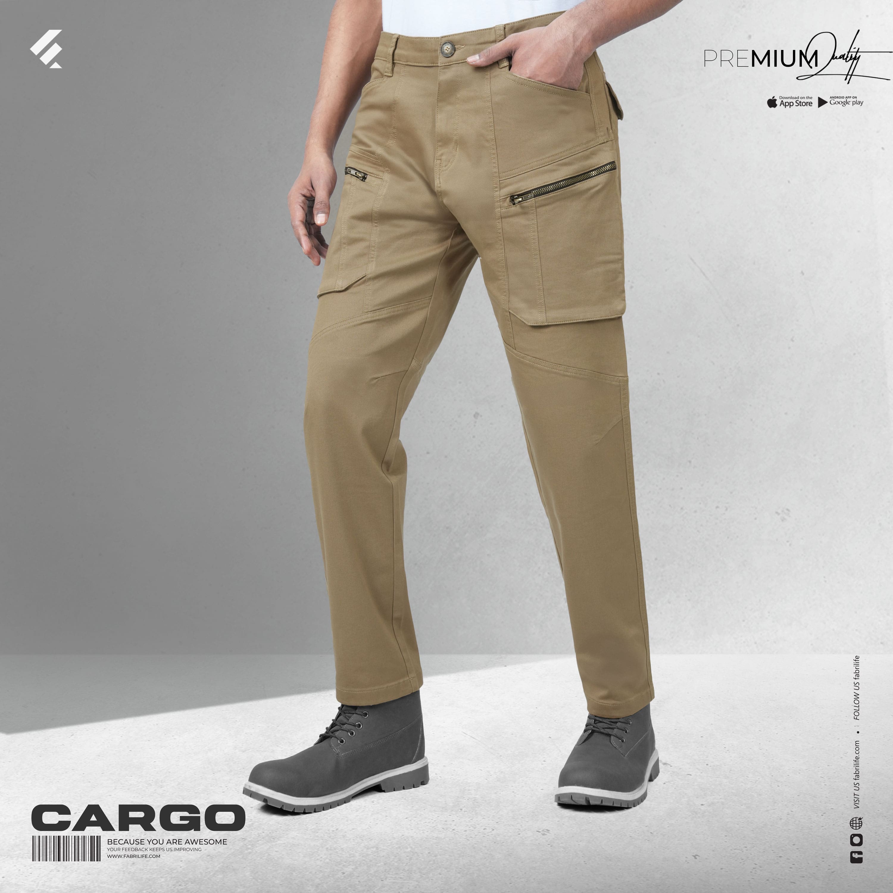 Mens Premium Cargo Pant [6 pocket] - Creed