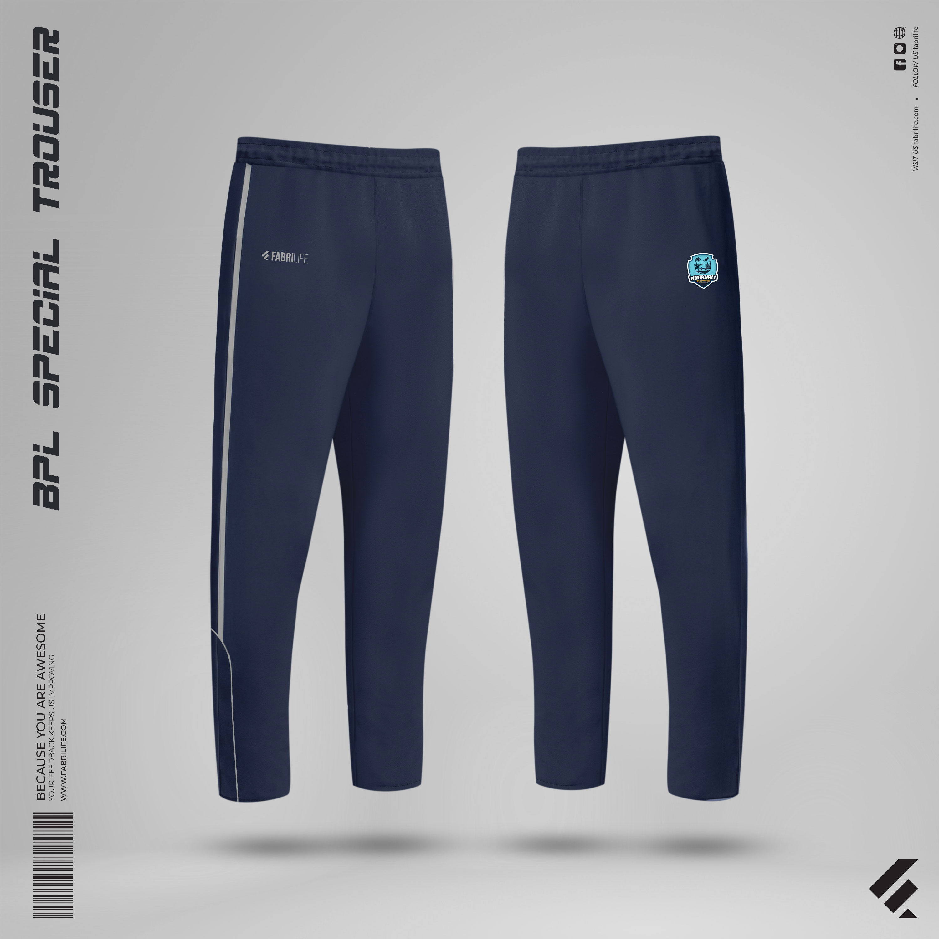 Noakhali Express Official Player Premium Travel Trouser - Navy