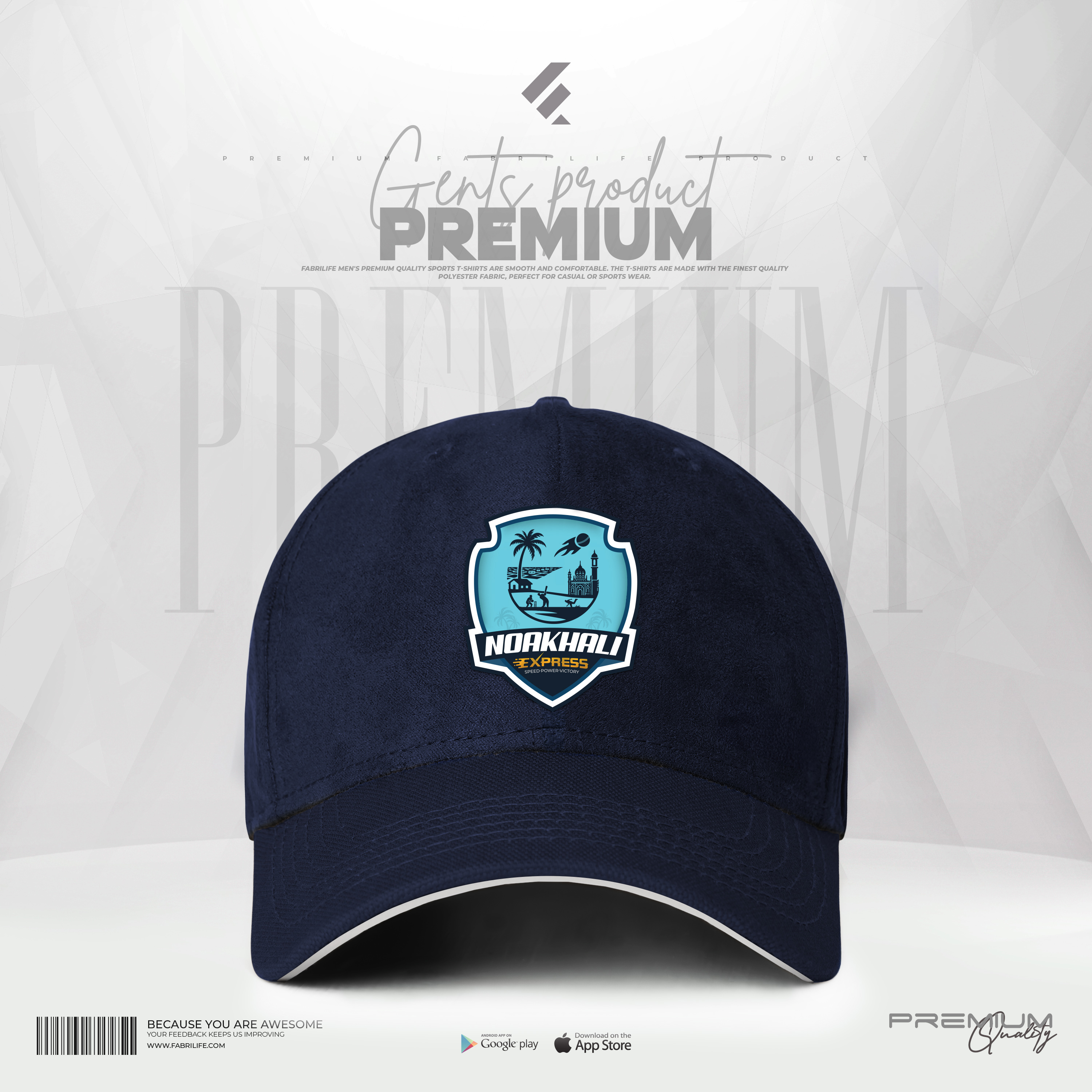 Noakhali Express Official Player Premium Travel Cap - Navy