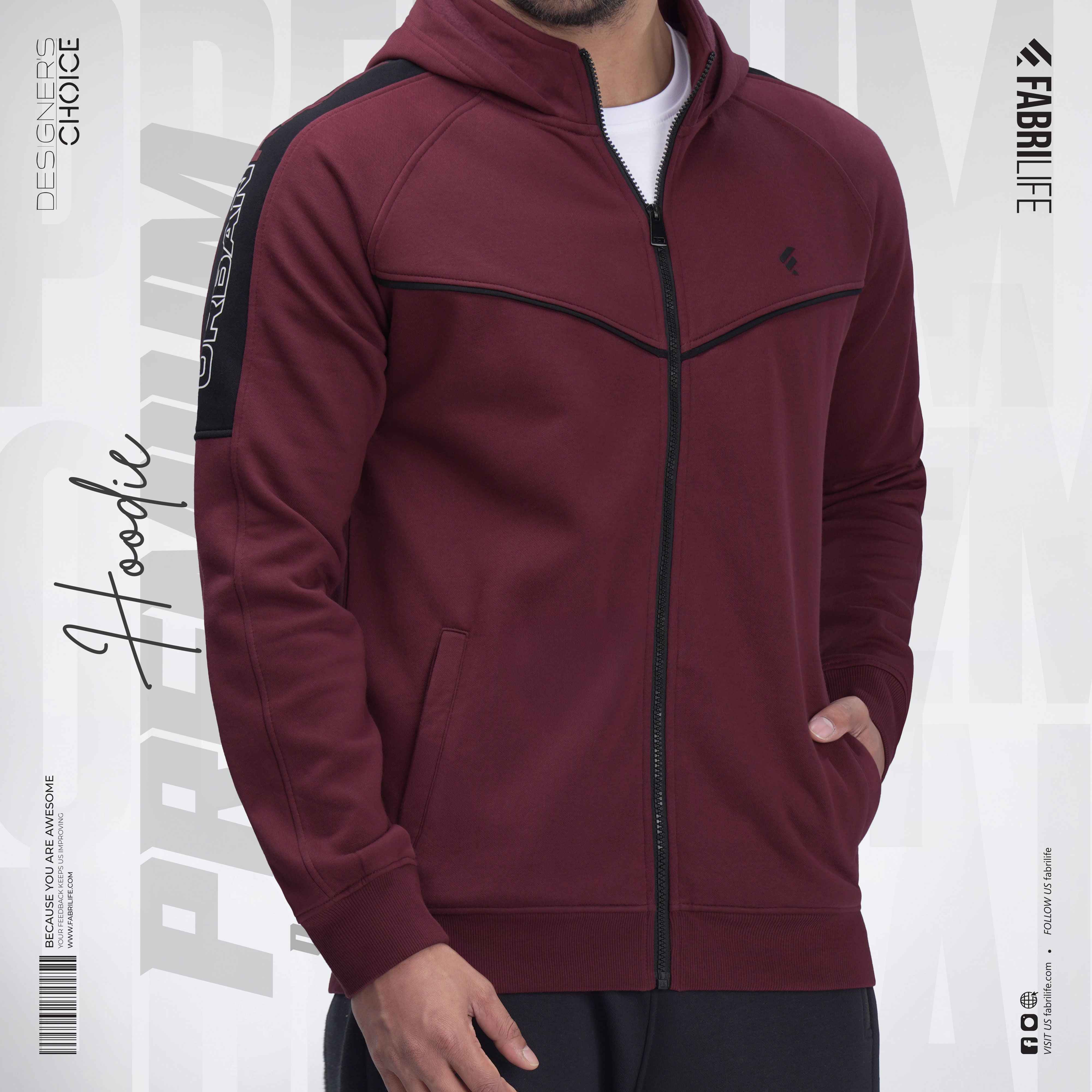 Mens Premium Hoodie - Air Maroon